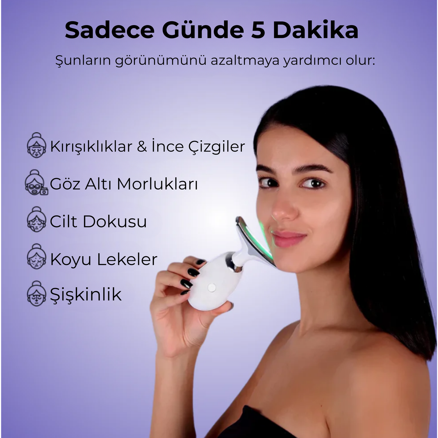 Novaskin Pro ™ Mikro Masaj Yüz Germe Cihazı