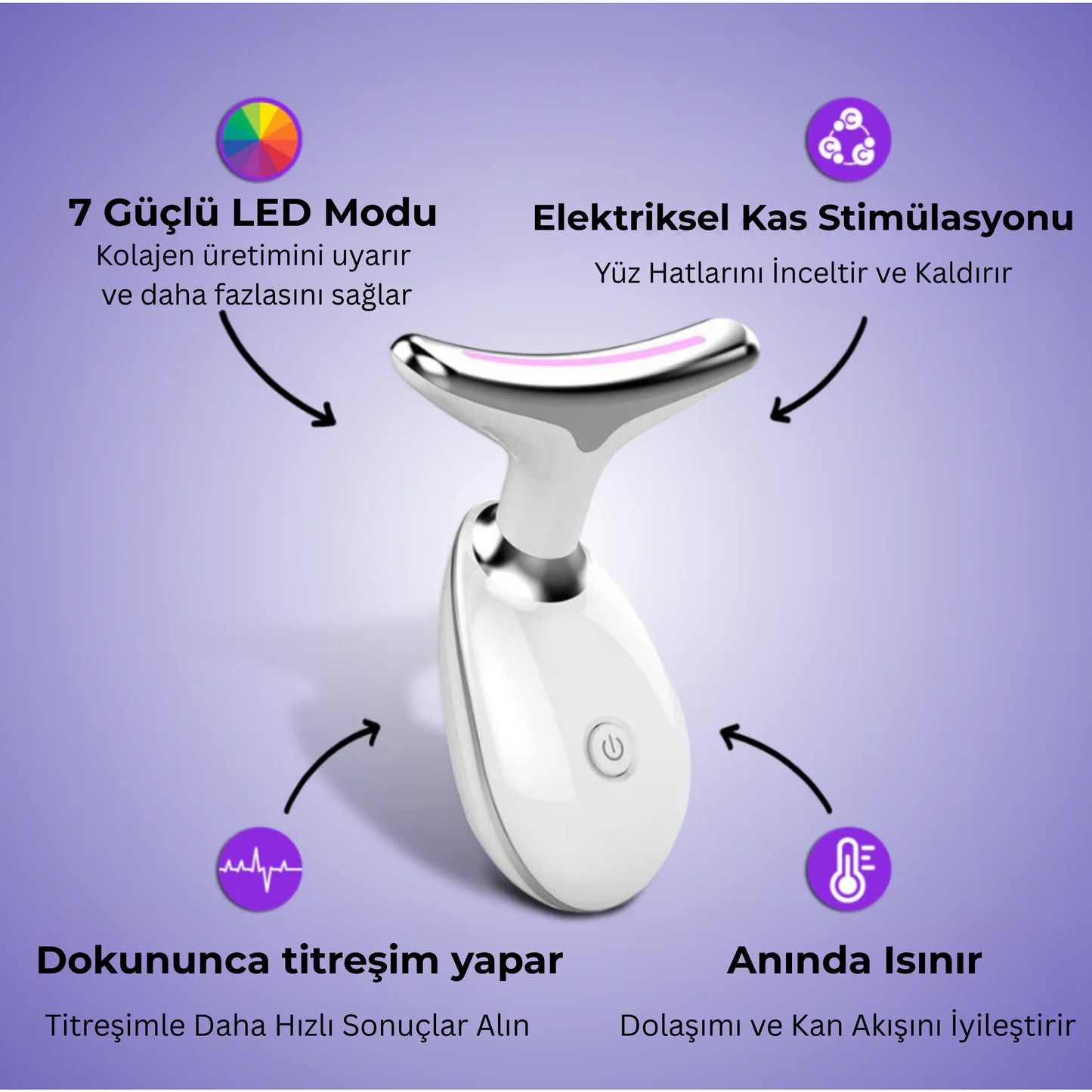 Novaskin Pro ™ Mikro Masaj Yüz Germe Cihazı