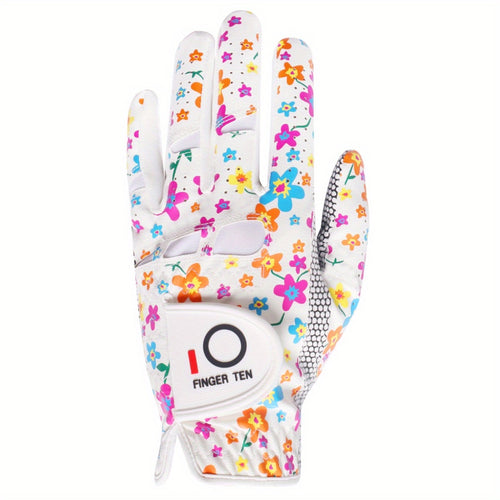 Gant de golf motif fleur