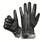 Gants homme cuir, vue détail