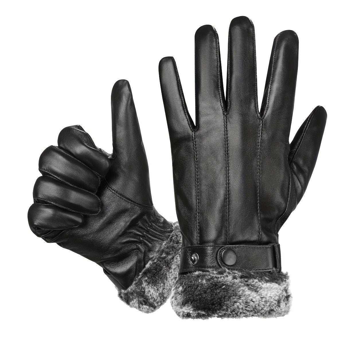 Gants homme cuir, vue détail