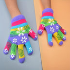 Gants enfant motif flocon de neige, vue détail