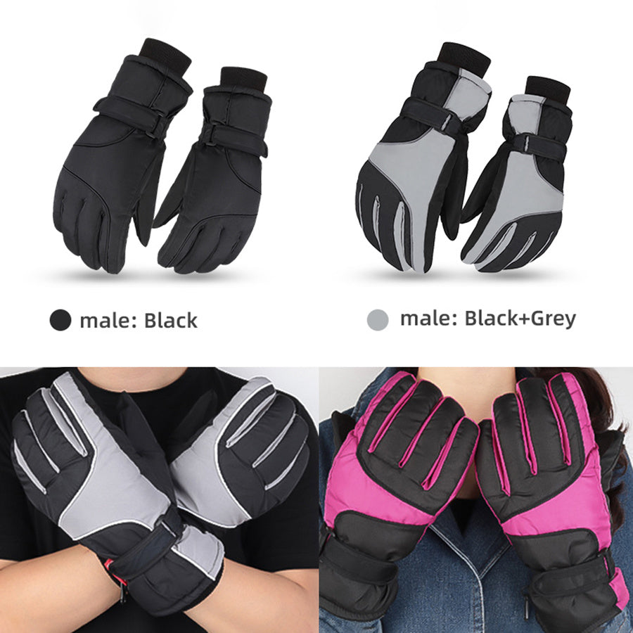 Gants de ski, bande côtelée