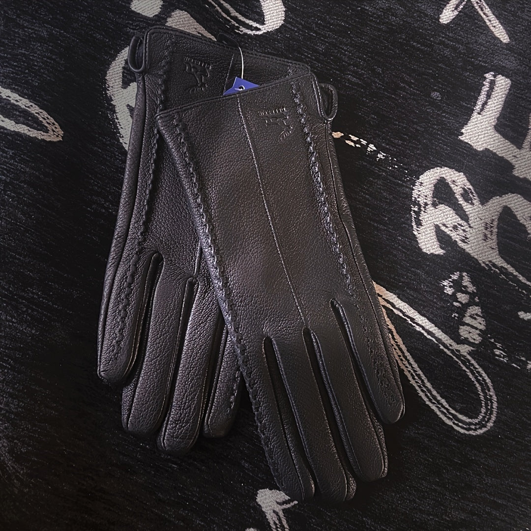 Gants cuir femme, vue de profil