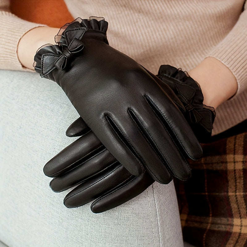 Gants cuir femme, vue de la paume