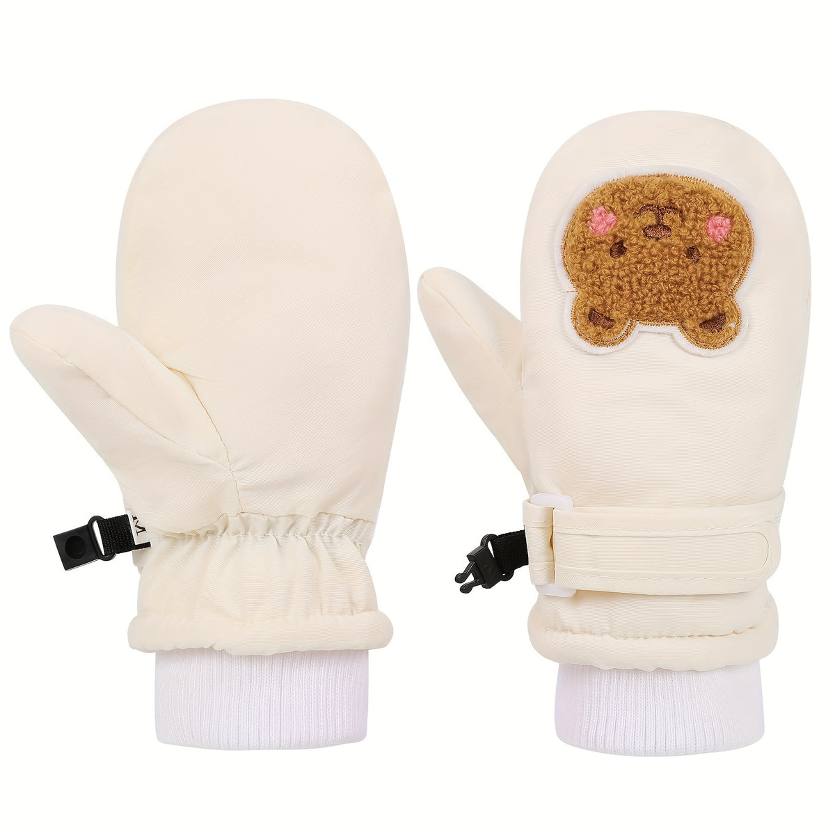 Moufles enfant coloris beige