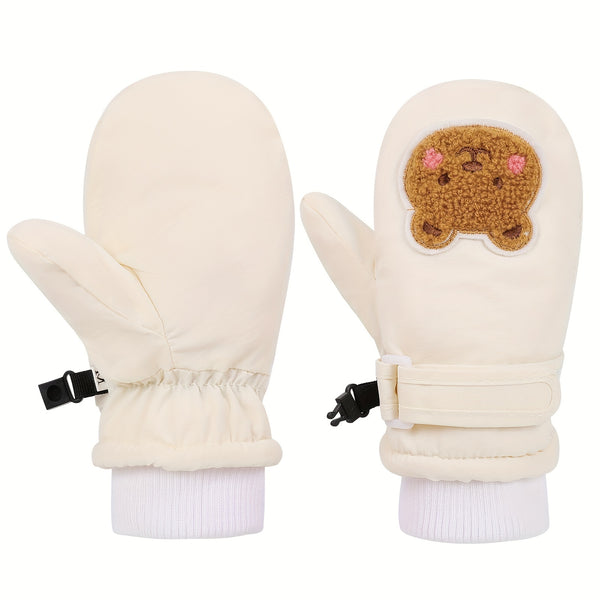 Moufles enfant coloris beige