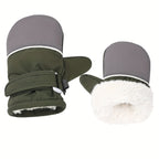 Gants enfant coloris vert armée