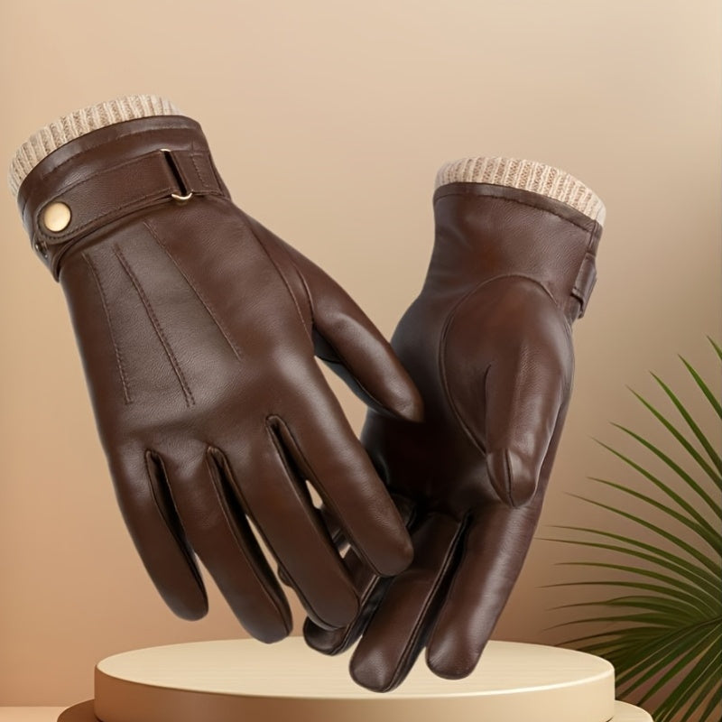 Gants homme cuir, vue détail