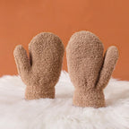 Gants enfant coloris kaki, doublure polaire