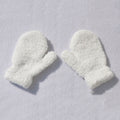 Gants enfant coloris blanc, doublure polaire
