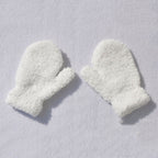 Gants enfant coloris blanc, doublure polaire