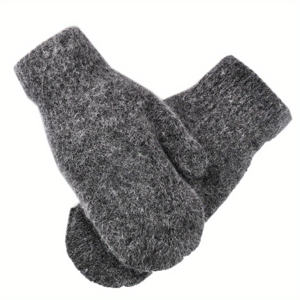 Moufle femme tricot fin grise