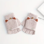 Mitaines enfant oreilles de chat, vue détail