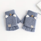 Mitaines enfant oreilles de chat, vue détail