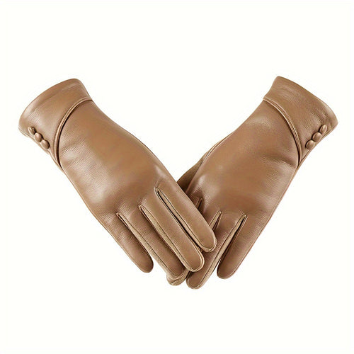 Gants cuir femme noir, vue de la paume
