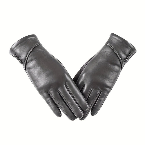 Gants cuir femme noir, vue d'ensemble