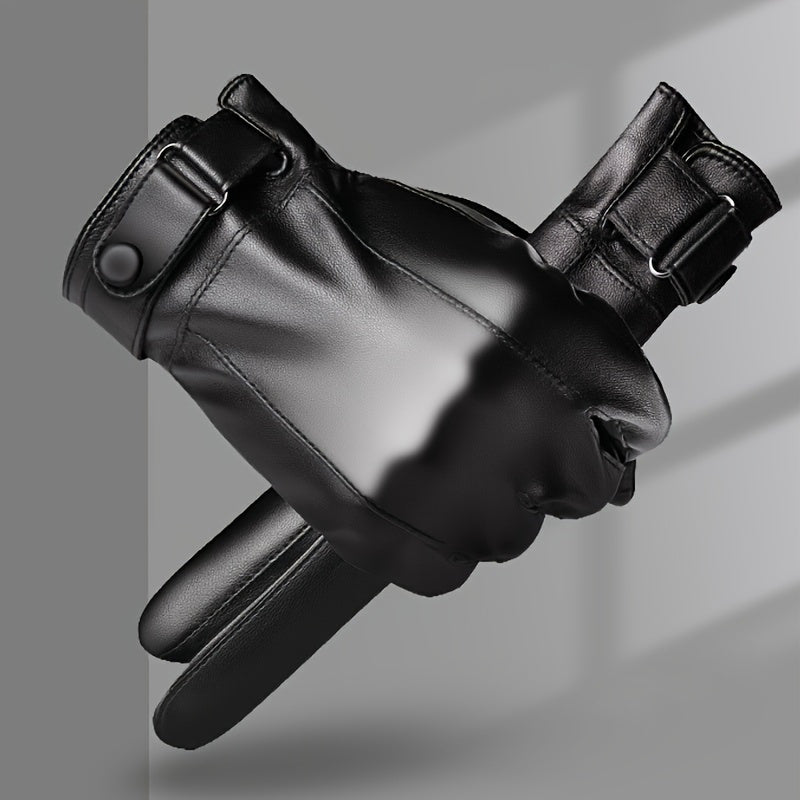 Gants homme cuir PU, vue détail