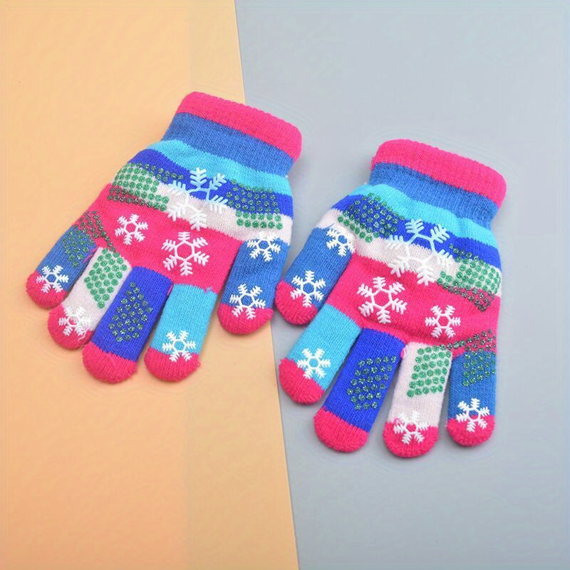 Gants enfant coloris rose rouge, taille 10-18 ans