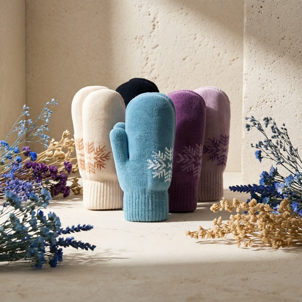 Moufle femme portée, usage quotidien hiver