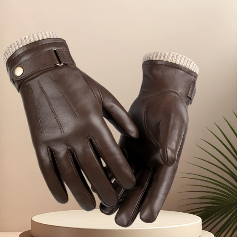 Gants homme cuir café