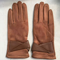 Gants femme similicuir couleur rouille