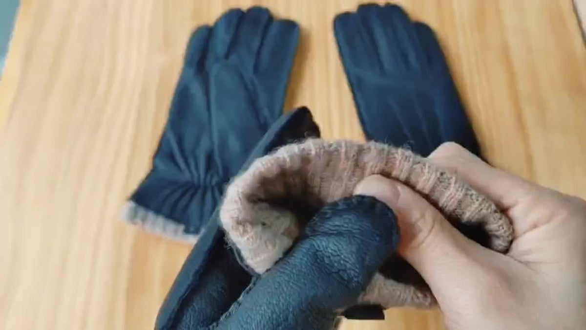 Gant unisexe en cuir de mouton véritable, packaging du produit