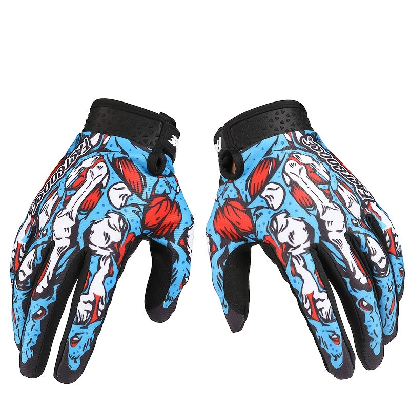 Gants de vélo longs bleu
