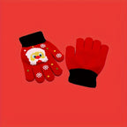Gants enfant coloris rouge, doigts complets