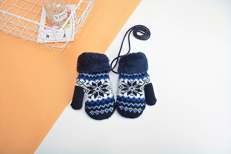 Gants enfant motif floral, vue détail