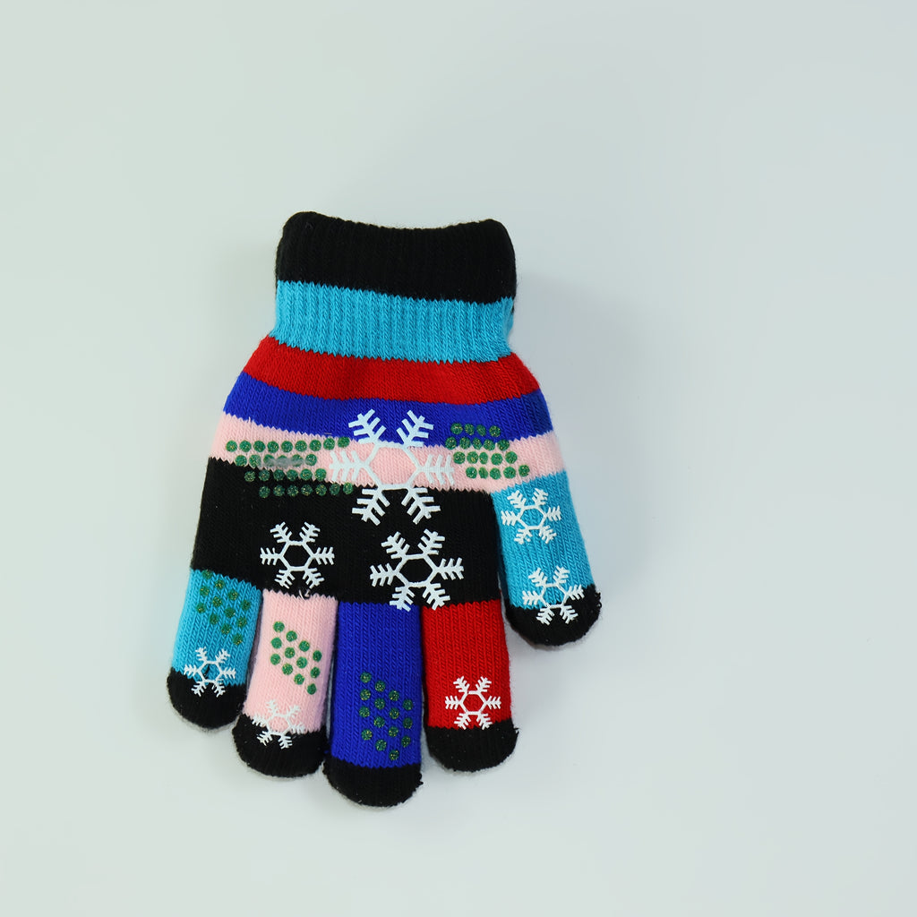Gants enfant coloris noir, taille 5-9 ans