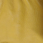 Gants cuir homme jaune, vue rapprochée des coutures