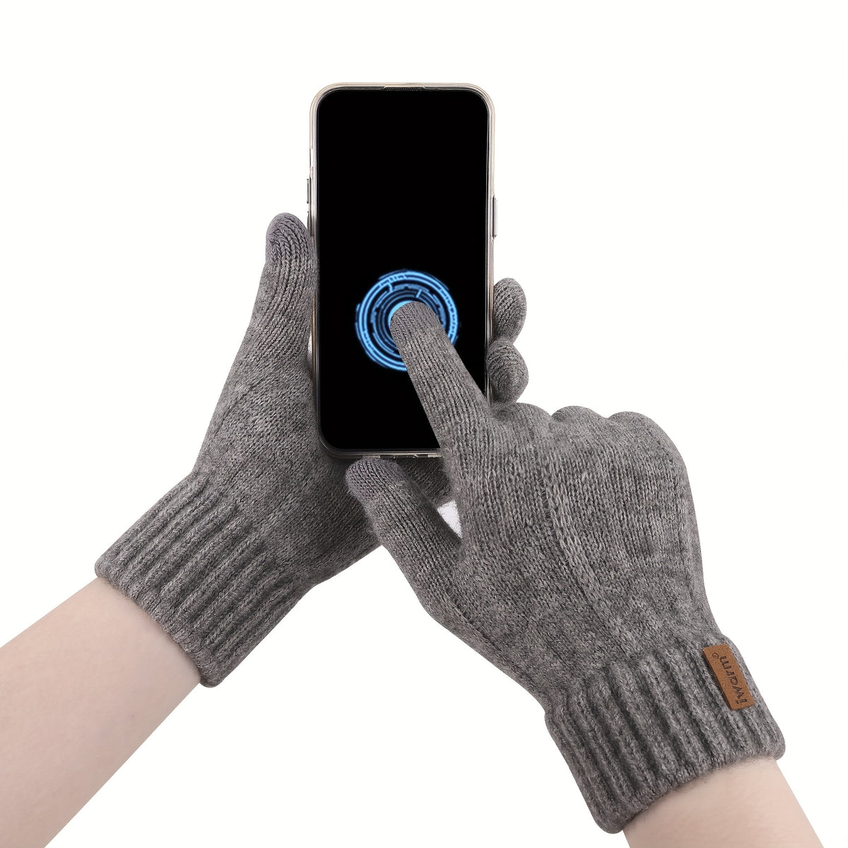 Gants tricot, vue détail