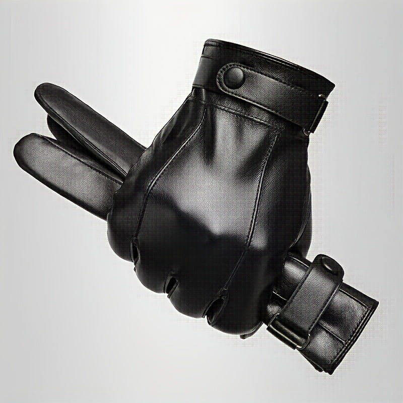 Gants homme cuir PU, vue détail