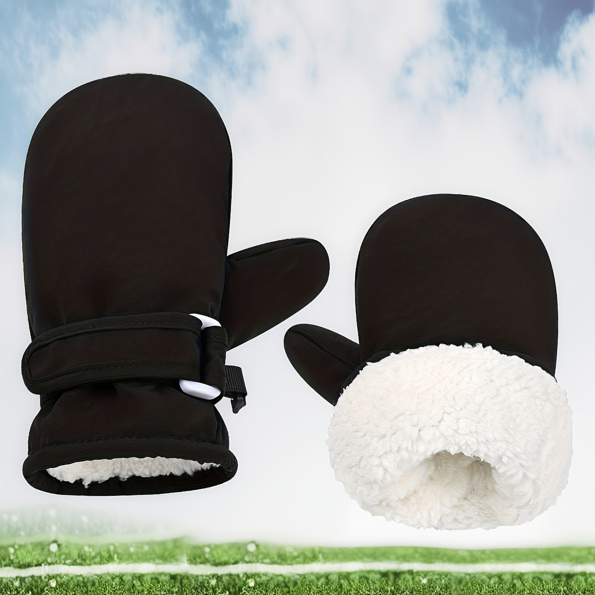 Gants de ski enfant coloris noir