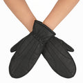Moufle femme cuir, vue portée