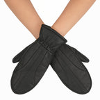 Moufle femme cuir, vue portée