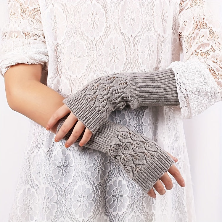 Mitaine femme tricot, vue de dos