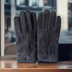 Gants homme cuir daim, vue détail