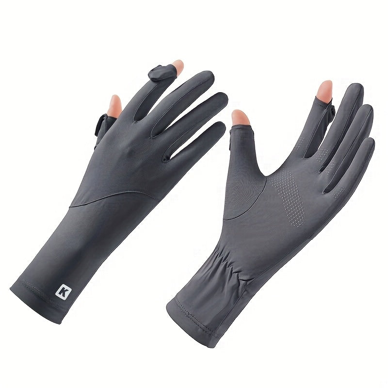 Gants femme gris foncé