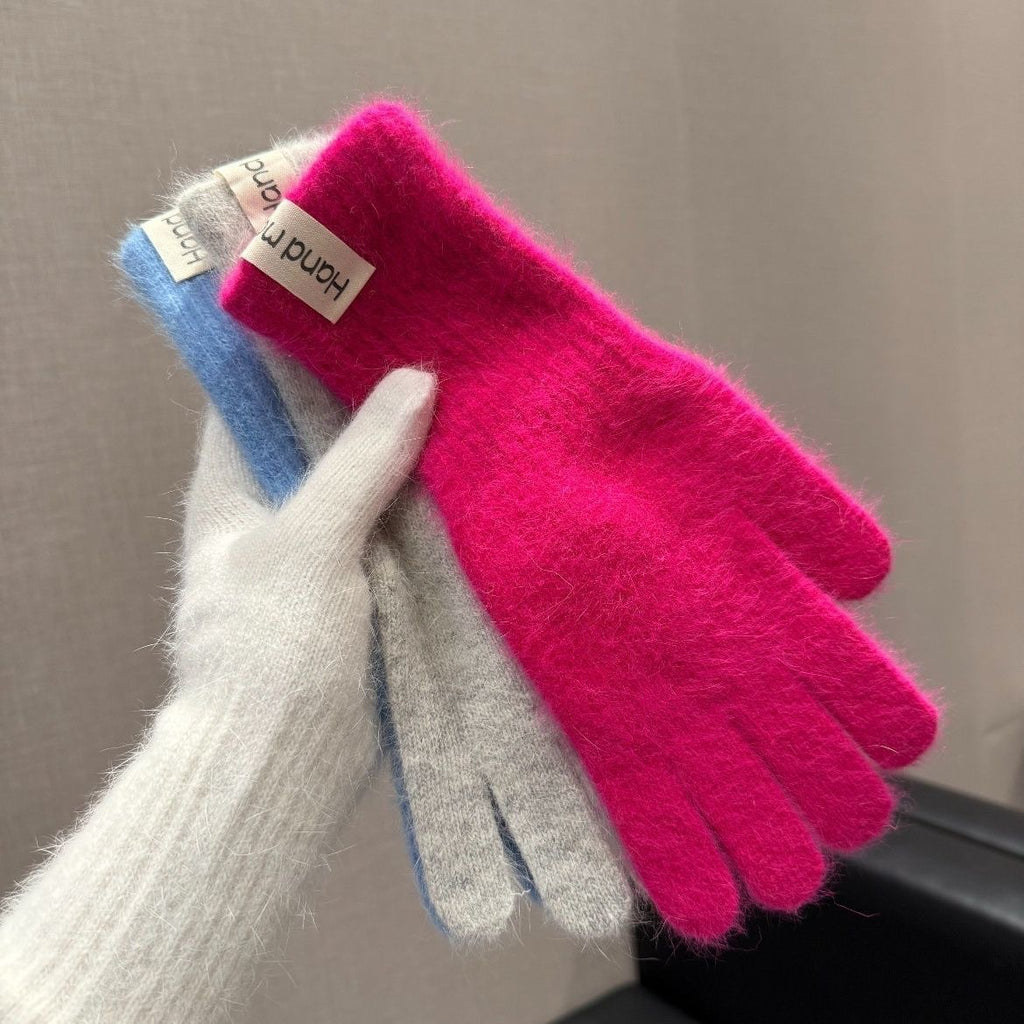 Gants femme longs en laine, plusieurs coloris présentés ensemble