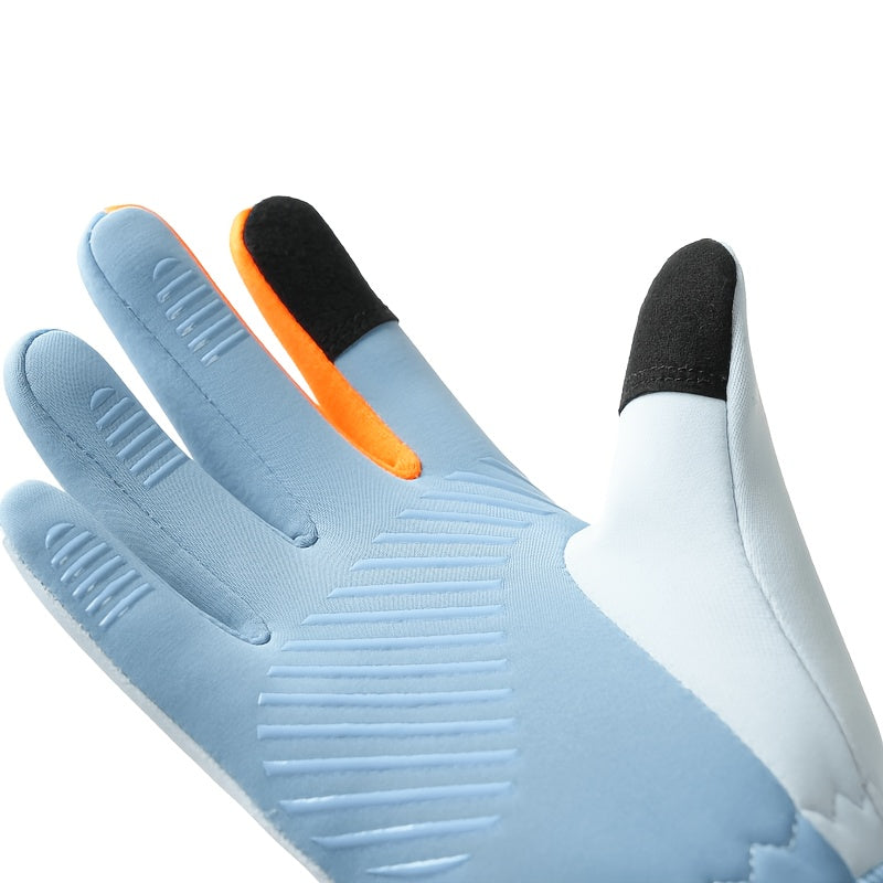 Gants de vélo enfant, détail de la paume antidérapante et du bout tactile