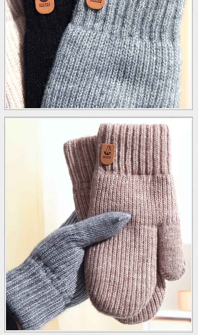 Moufle femme rayée, plusieurs coloris présentés ensemble