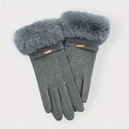 Gants femme, paire posée à plat