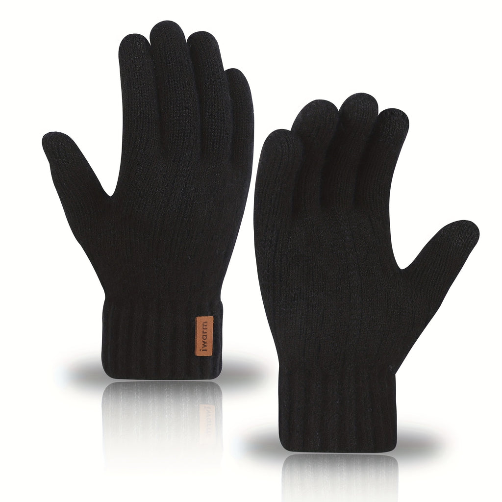 Gants tricot noir
