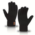 Gants tricot noir