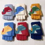 Gants enfant motif dinosaure, vue détail