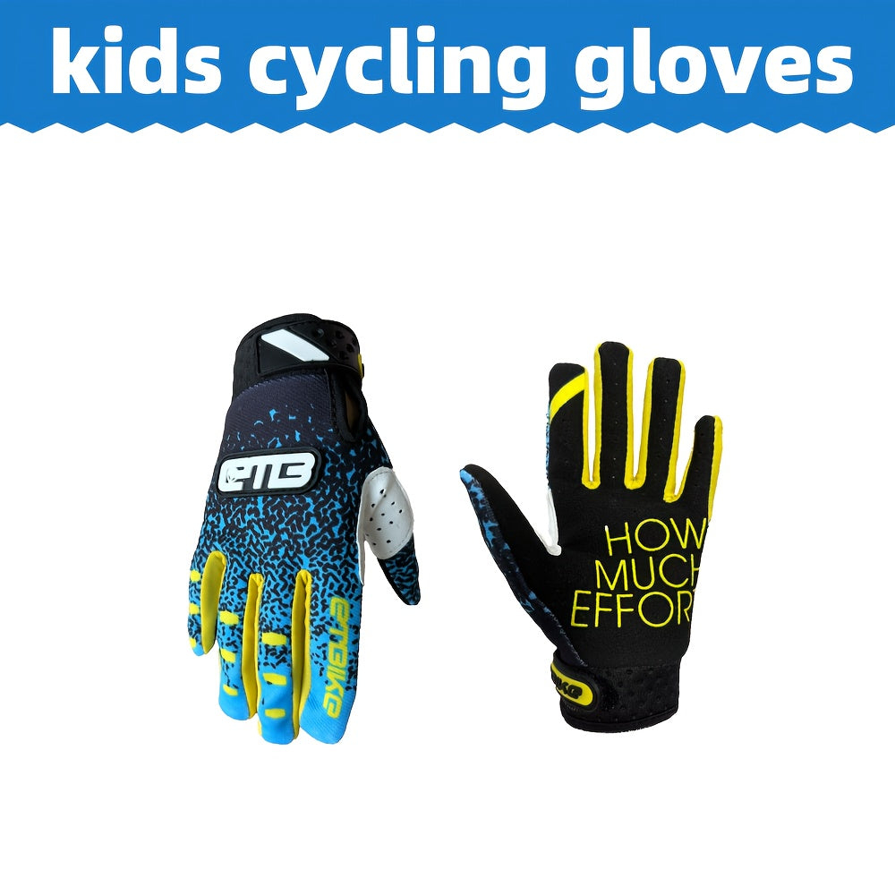 Gants de vélo enfant coloris blanc et jaune