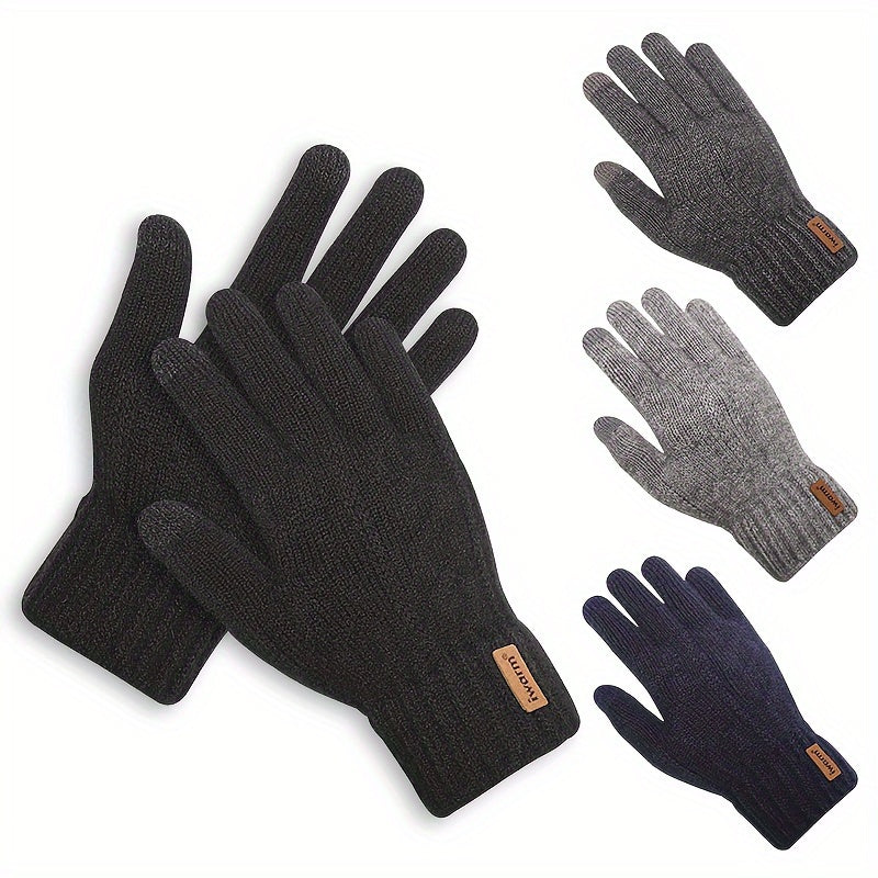 Gants tricot, vue portée