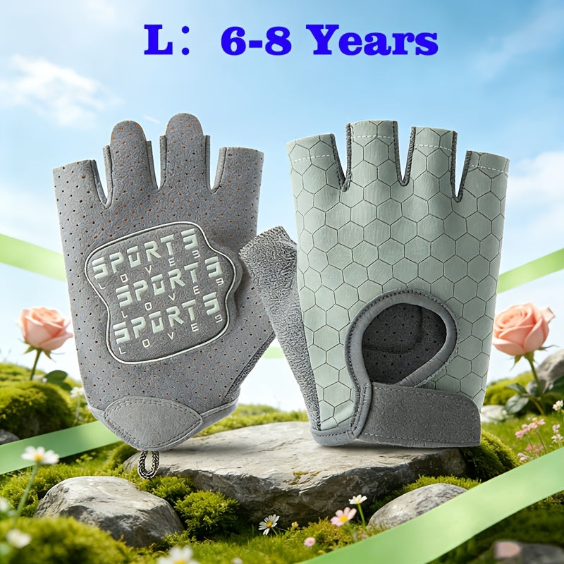 Gants enfant demi-doigts, vue détail